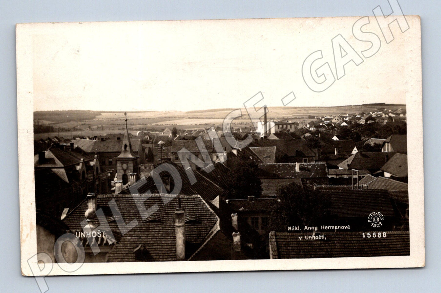 Postcard Unhošť old town (M4963)