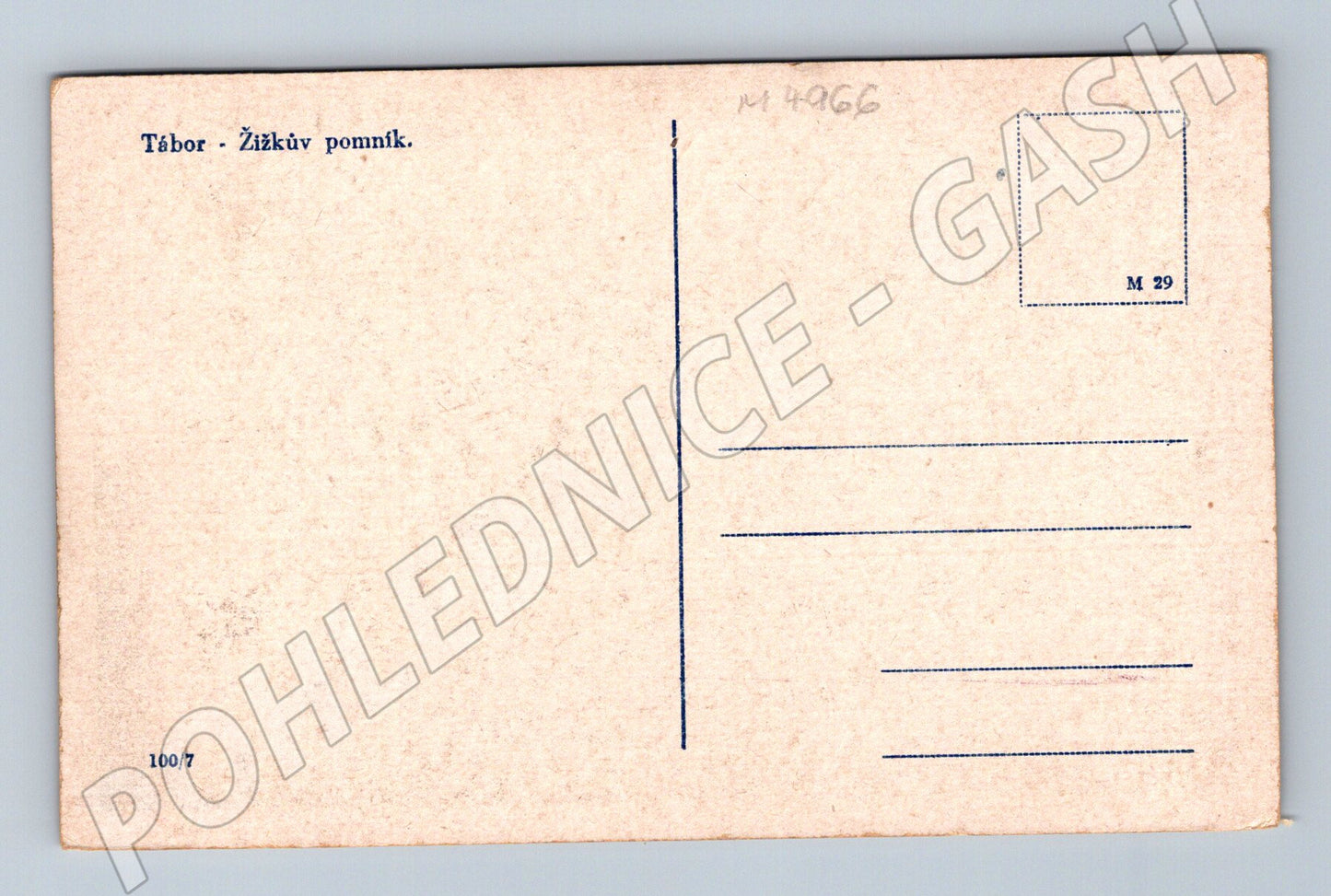 Postcard Tábor Žižek Monument (M4966)