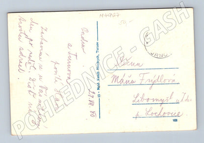 Postcard Turnov school and falconry (M4967)