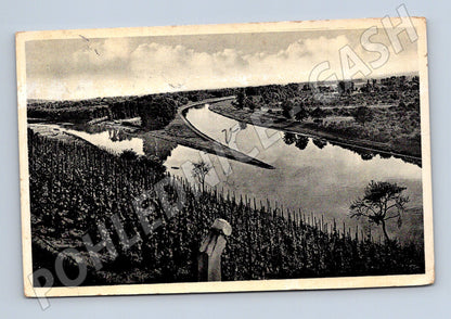 Postcard Mělník, confluence of the Vltava and Elbe rivers (M4971)