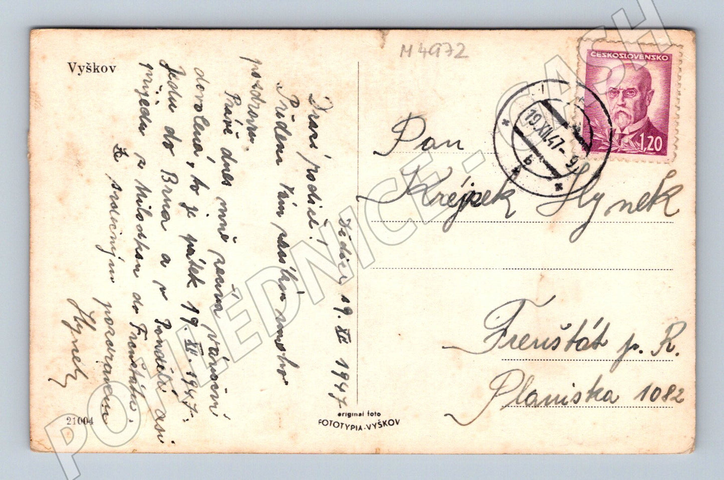 Postcard Vyškov historical (M4972)