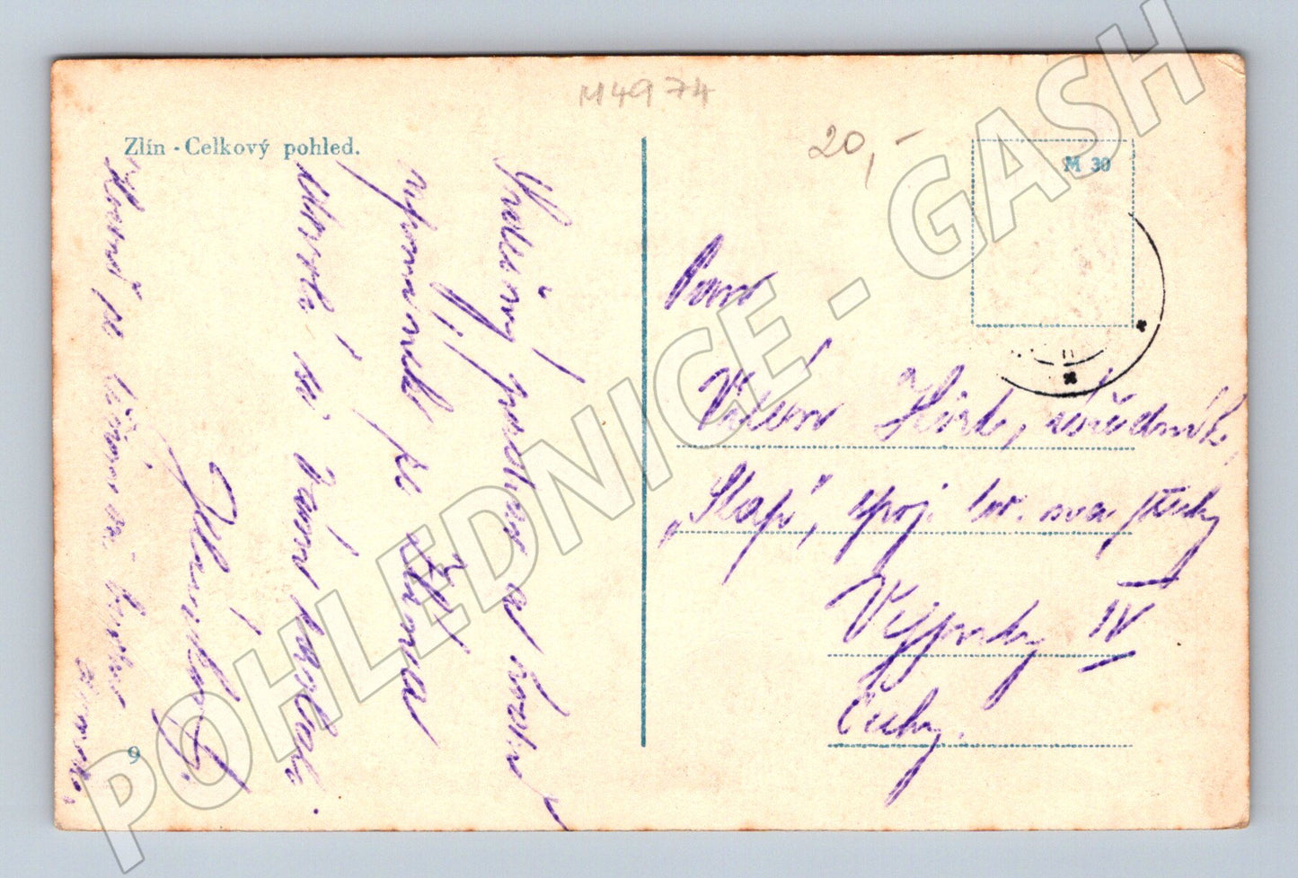 Postcard Zlín general view (M4974)