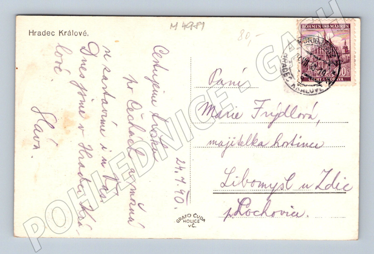 Postcard Hradec Králové historical (M4981)