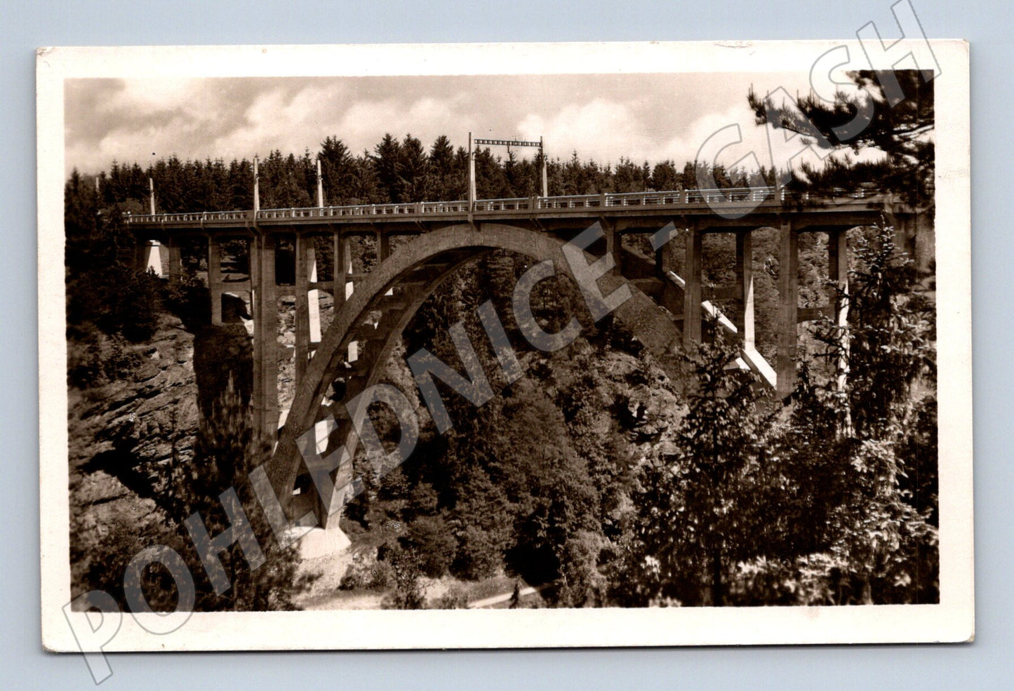 Postcard Bechyně Bridge over the Lužnice (M4985)