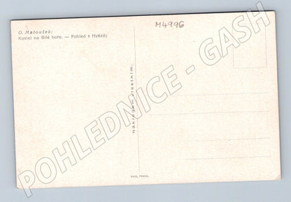 Postcard White Mountain Prague Matoušek (M4996)