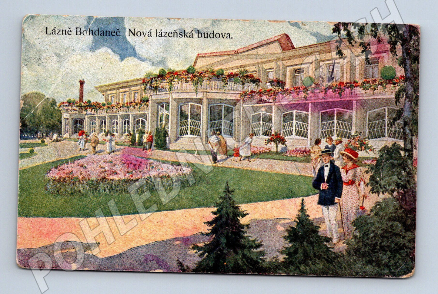 Postcard Spa Bohdaneč spa building (M4998)
