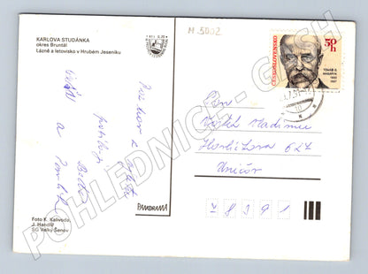 Postcard Karlova Studánka Jeseníky Mountains (M5002)