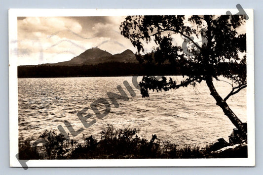 Pohlednice Bezděz Břehyňský rybník Doksy 1952 (M501)