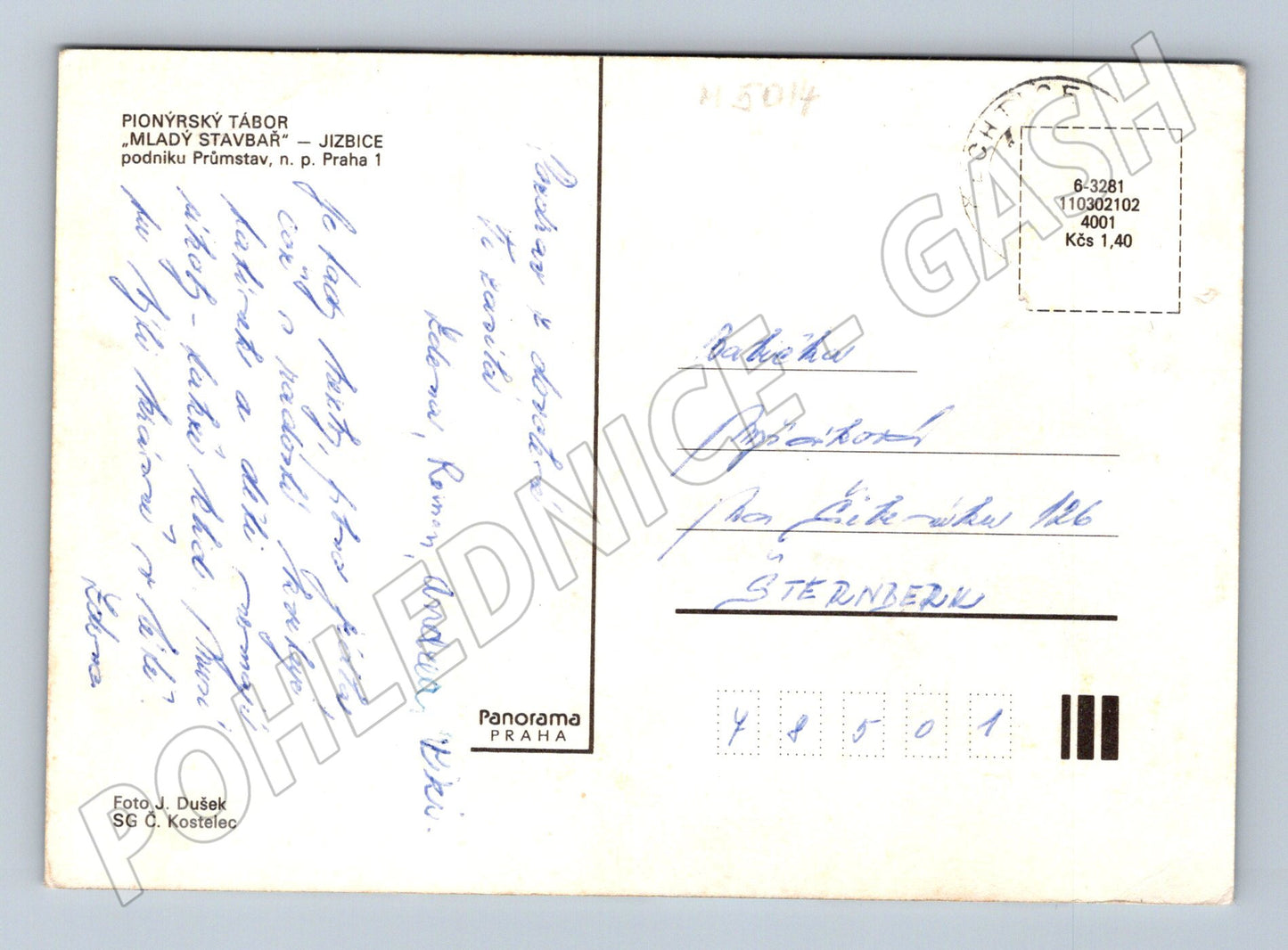 Postcard Jizbice pioneer camp (M5014)