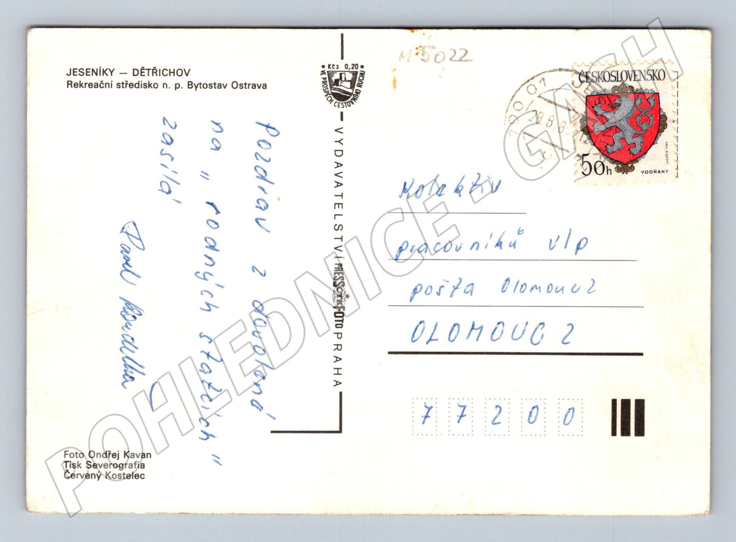 Postcard Jeseníky Mountains Dětřichov (M5022)