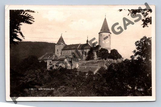 Pohlednice hrad Křivoklát ČSR známka (M503)