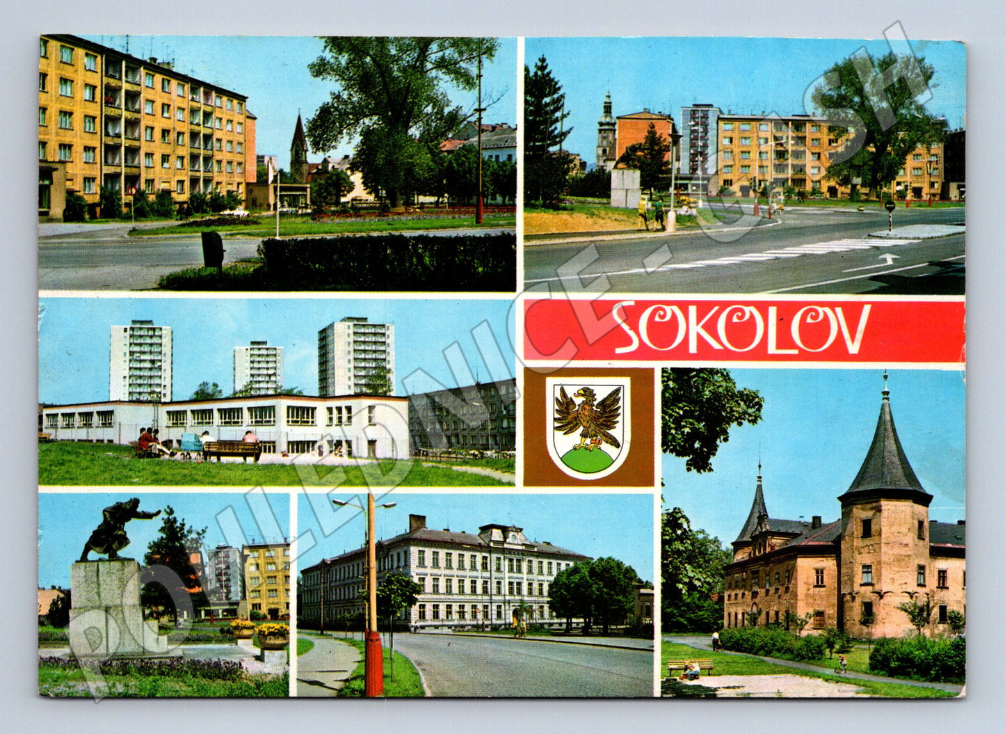 Pohlednice Sokolov město koláž (M5038)