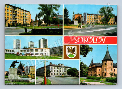 Pohlednice Sokolov město koláž (M5038)