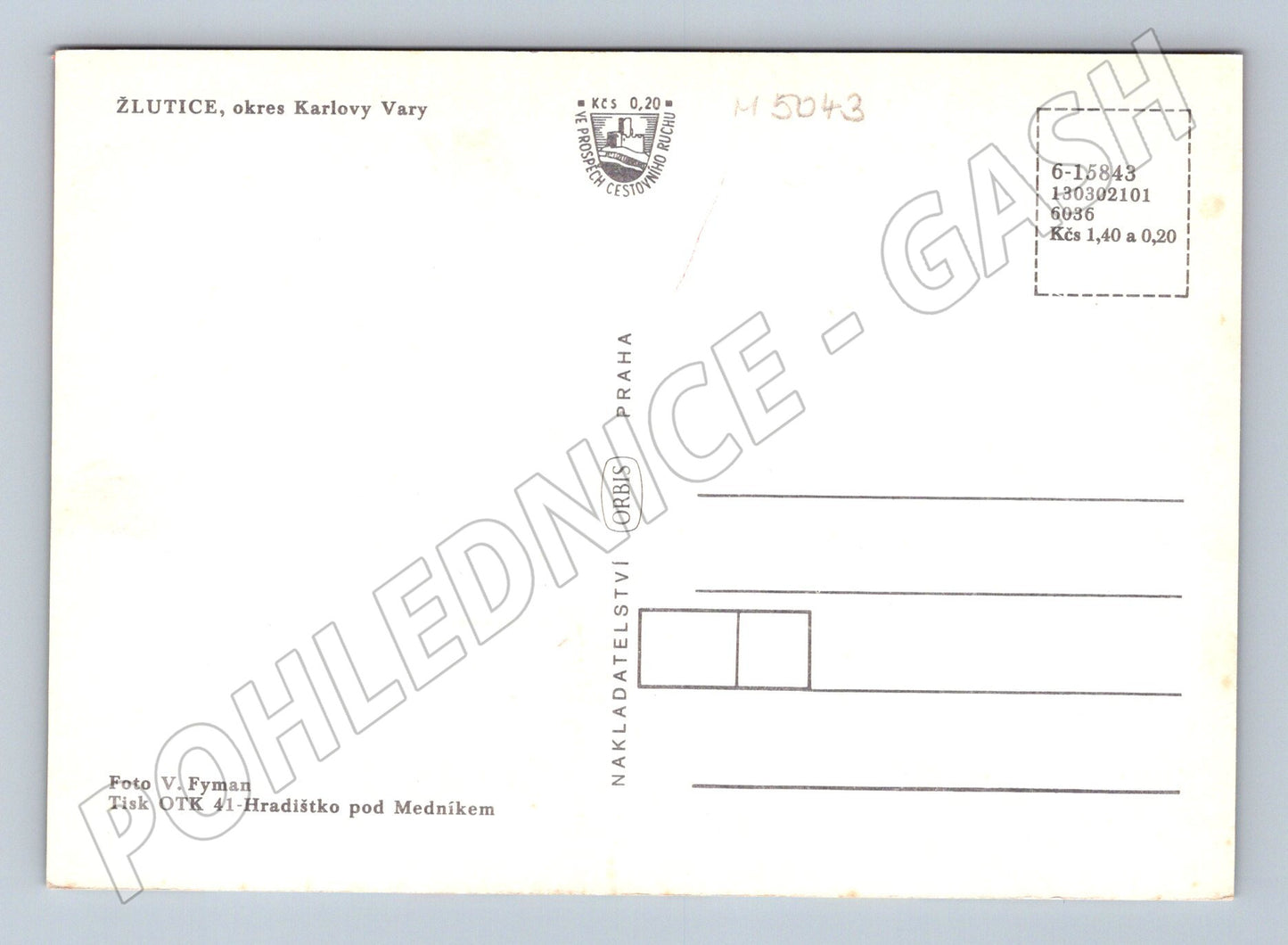 Postcard Žlutice collage (M5043)