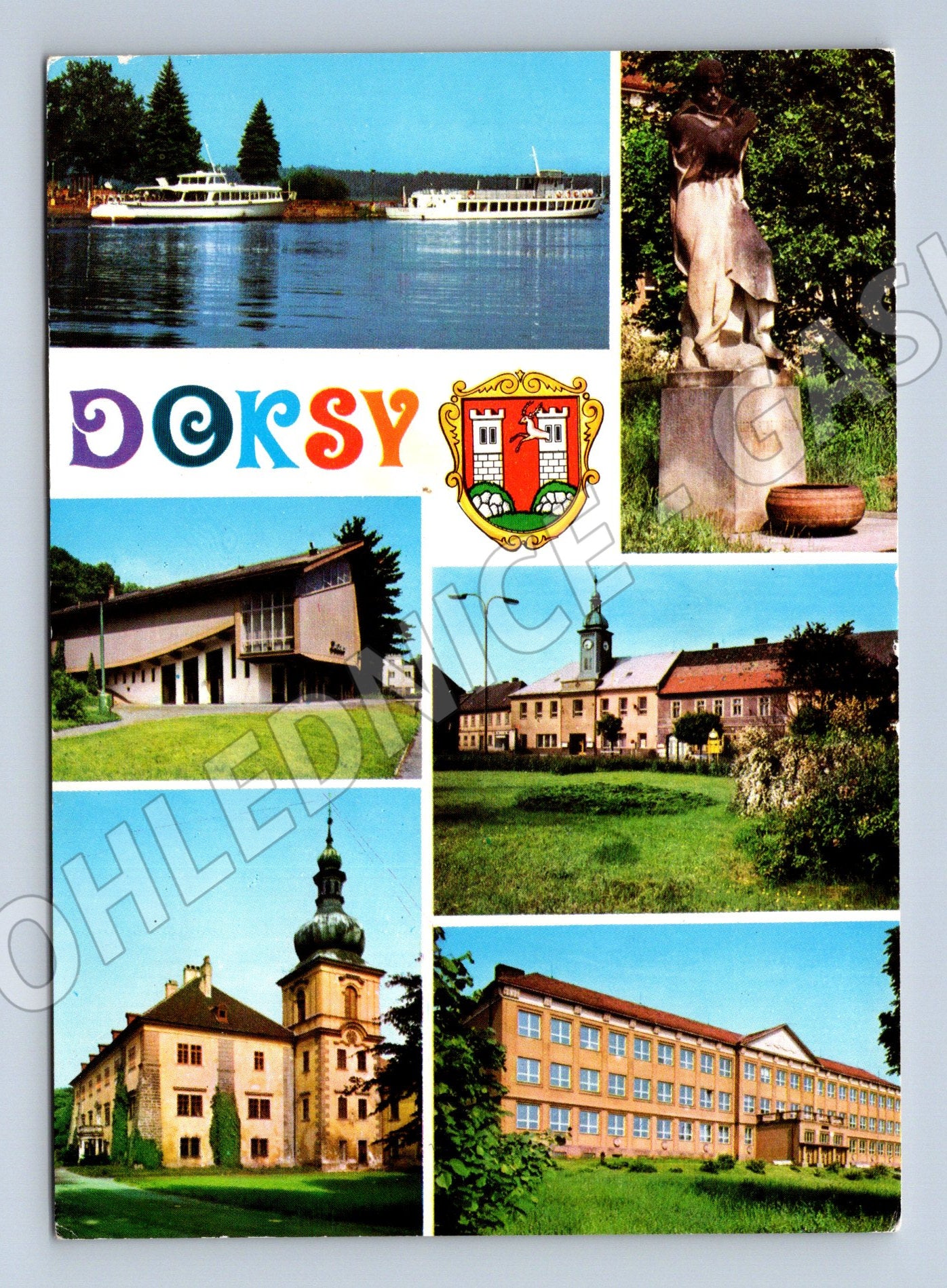 Postcard Doksy collage by KH Mácha (M5047)