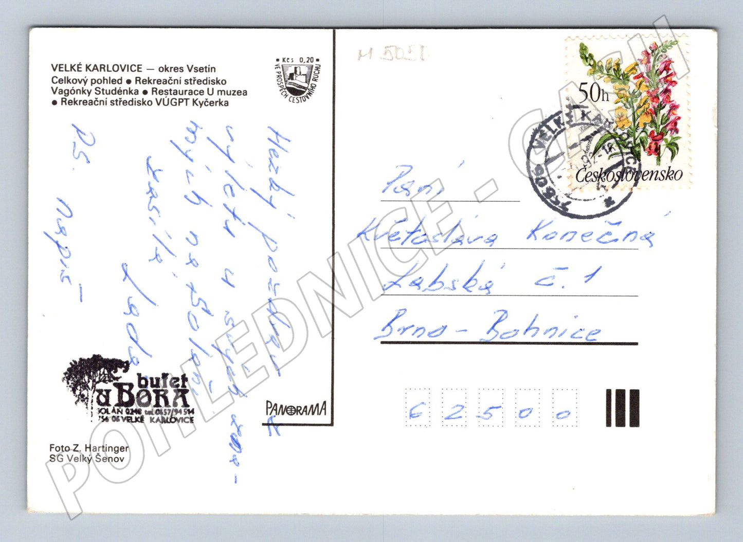 Postcard Velké Karlovice, Vsetín district (M5050)
