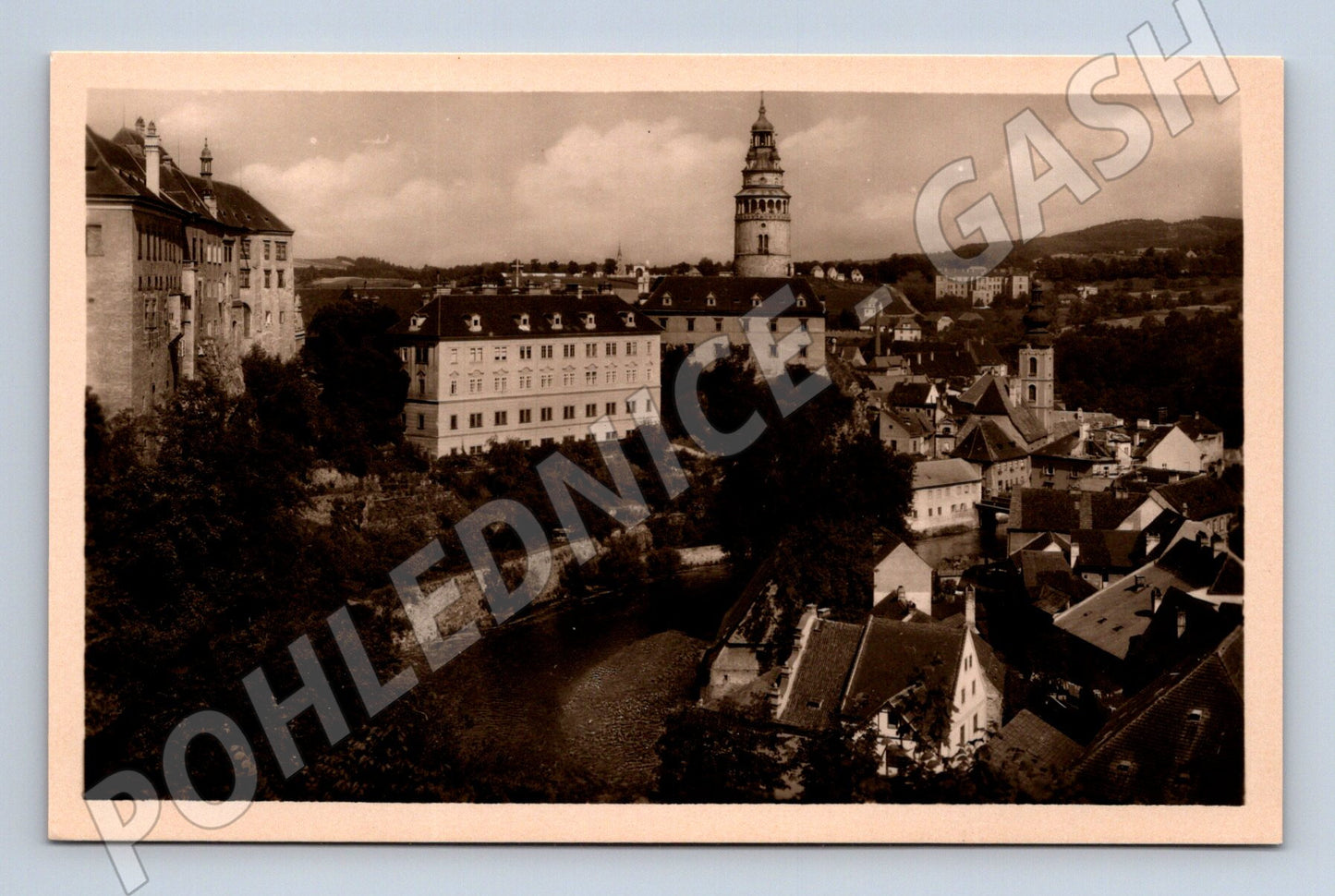 Postcard Český Krumlov castle Orbis (M5064)
