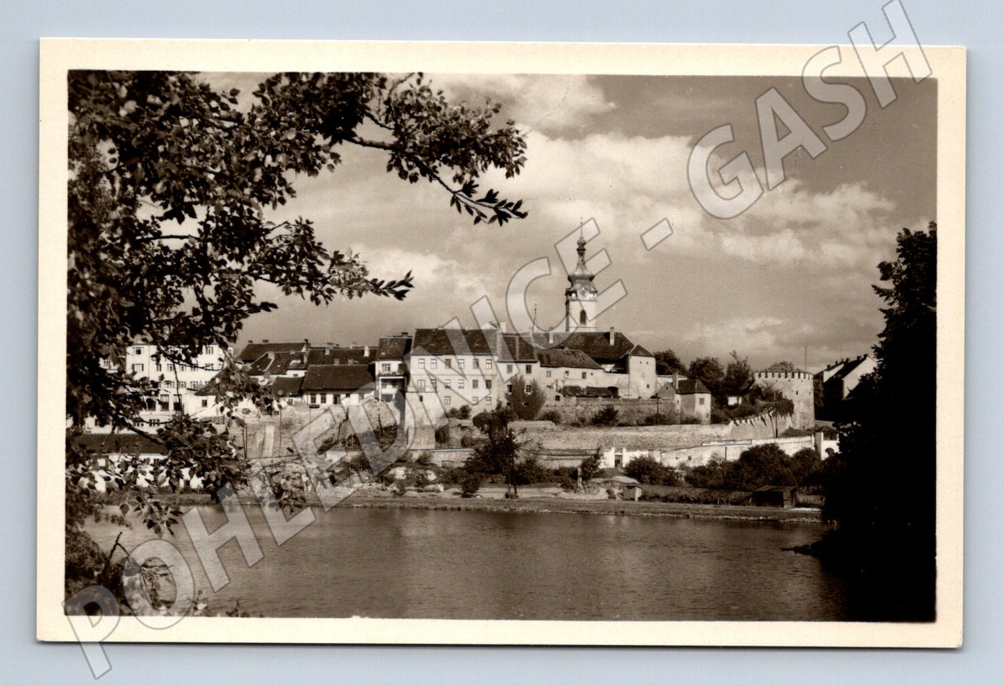 Postcard Písek view across Otava (M5069)