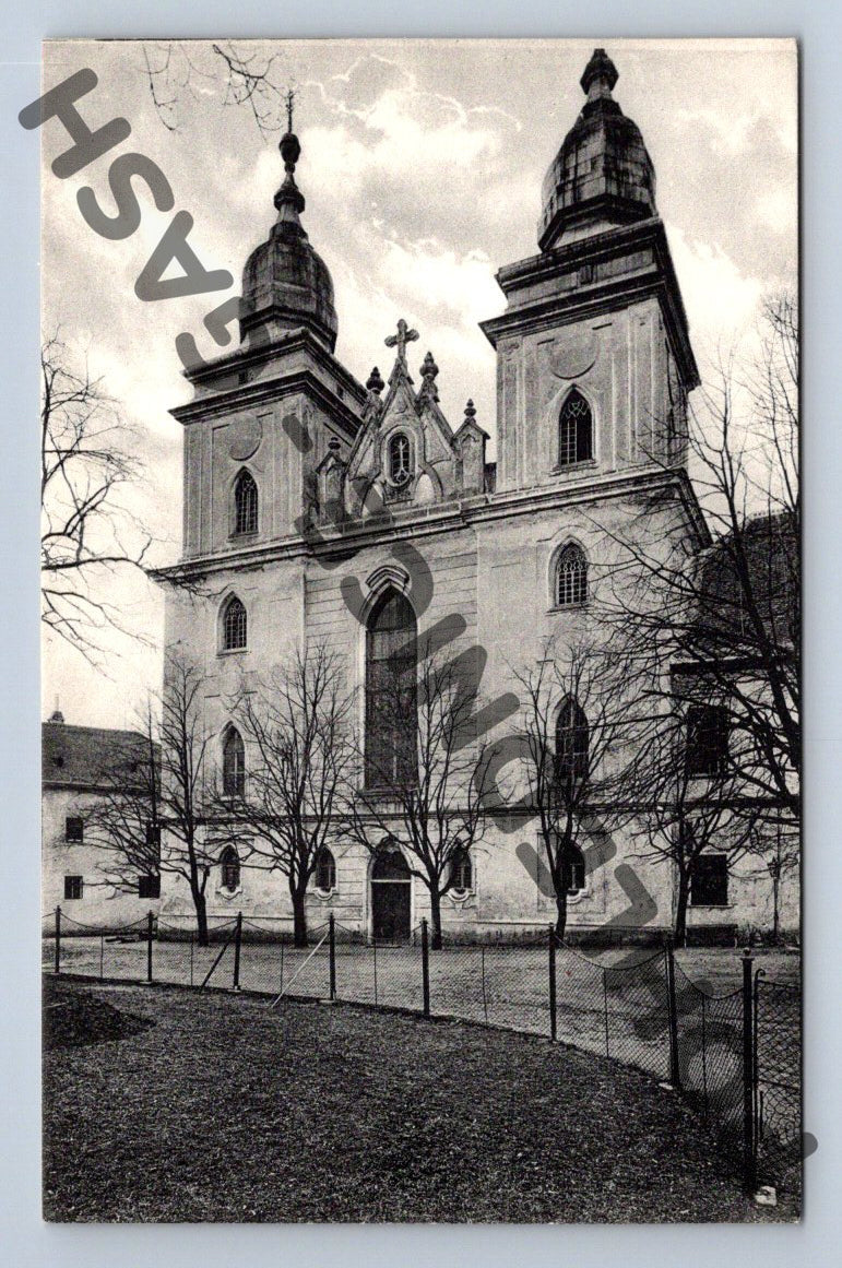 Pohlednice bazilika sv Prokopa Třebíč průčelí (M507)