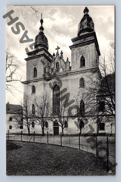 Pohlednice bazilika sv Prokopa Třebíč průčelí (M507)