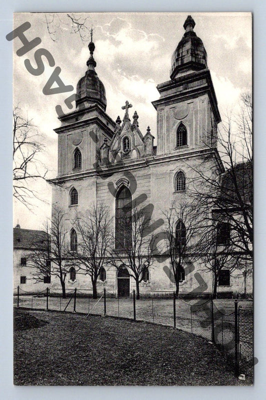 Pohlednice bazilika sv Prokopa Třebíč průčelí (M507)