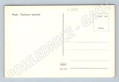 Postcard Písek Stalinovo náměstí (M5071)