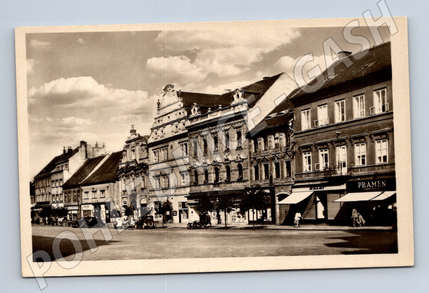 Postcard Písek Stalinovo náměstí Orbis (M5073)