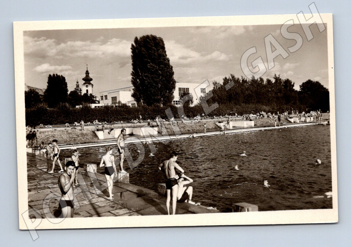 Postcard České Budějovice Sokolská swimming pool (M5081)