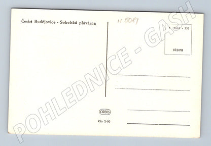 Postcard České Budějovice Sokolská swimming pool (M5081)