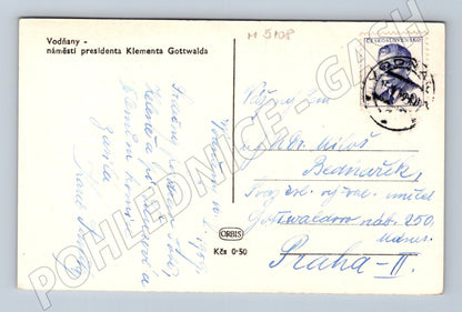 Postcard Vodňany Gottwald Square (M5108)
