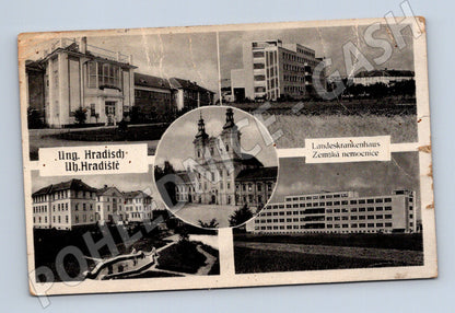Postcard Uherské Hradiště Provincial Hospital (M5119)