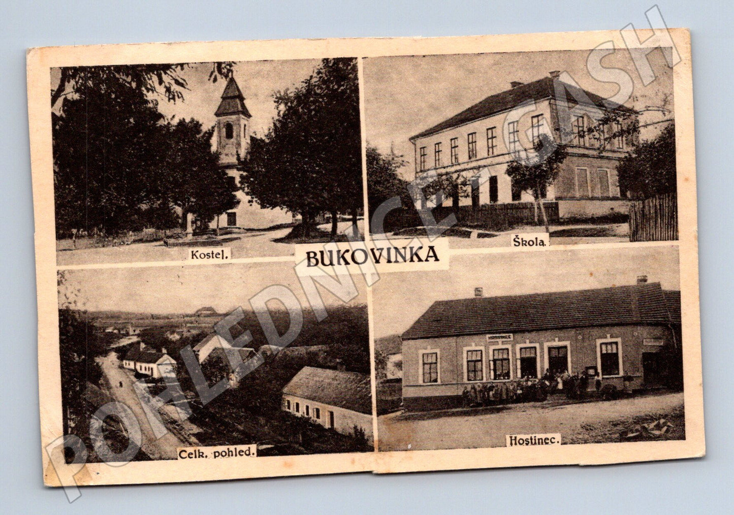 Postcard Bukovinka collage village (M5128)