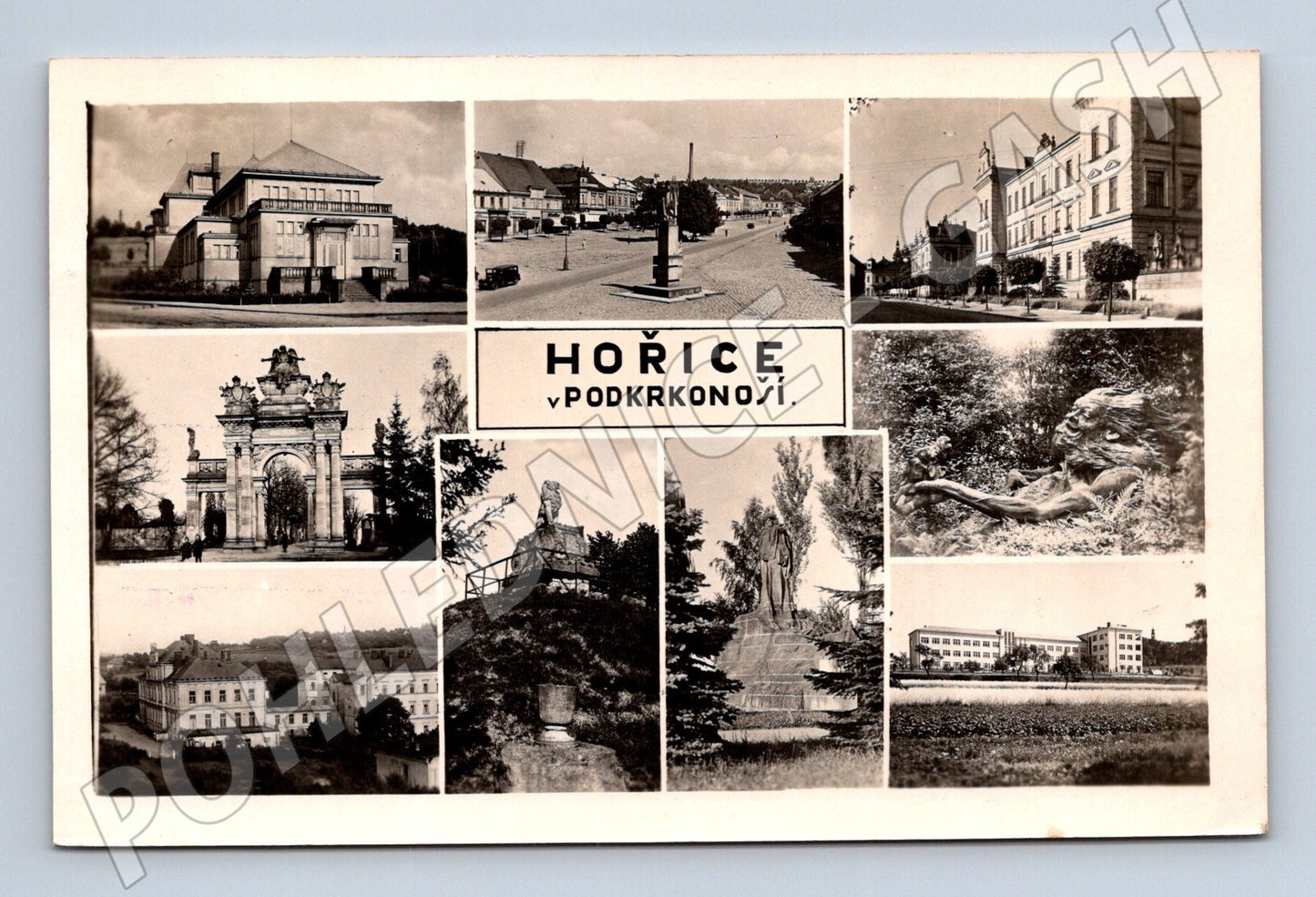 Postcard Hořice in Podkrkonoší Mountains collage (M5130)