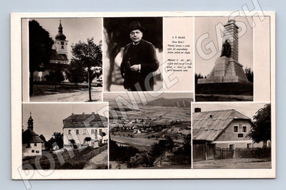 Postcard Chodsko collage of monuments (M5134)