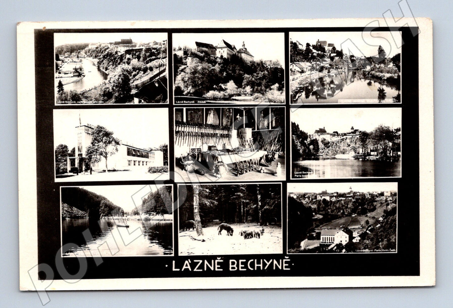 Postcard Bechyně spa collage (M5137)