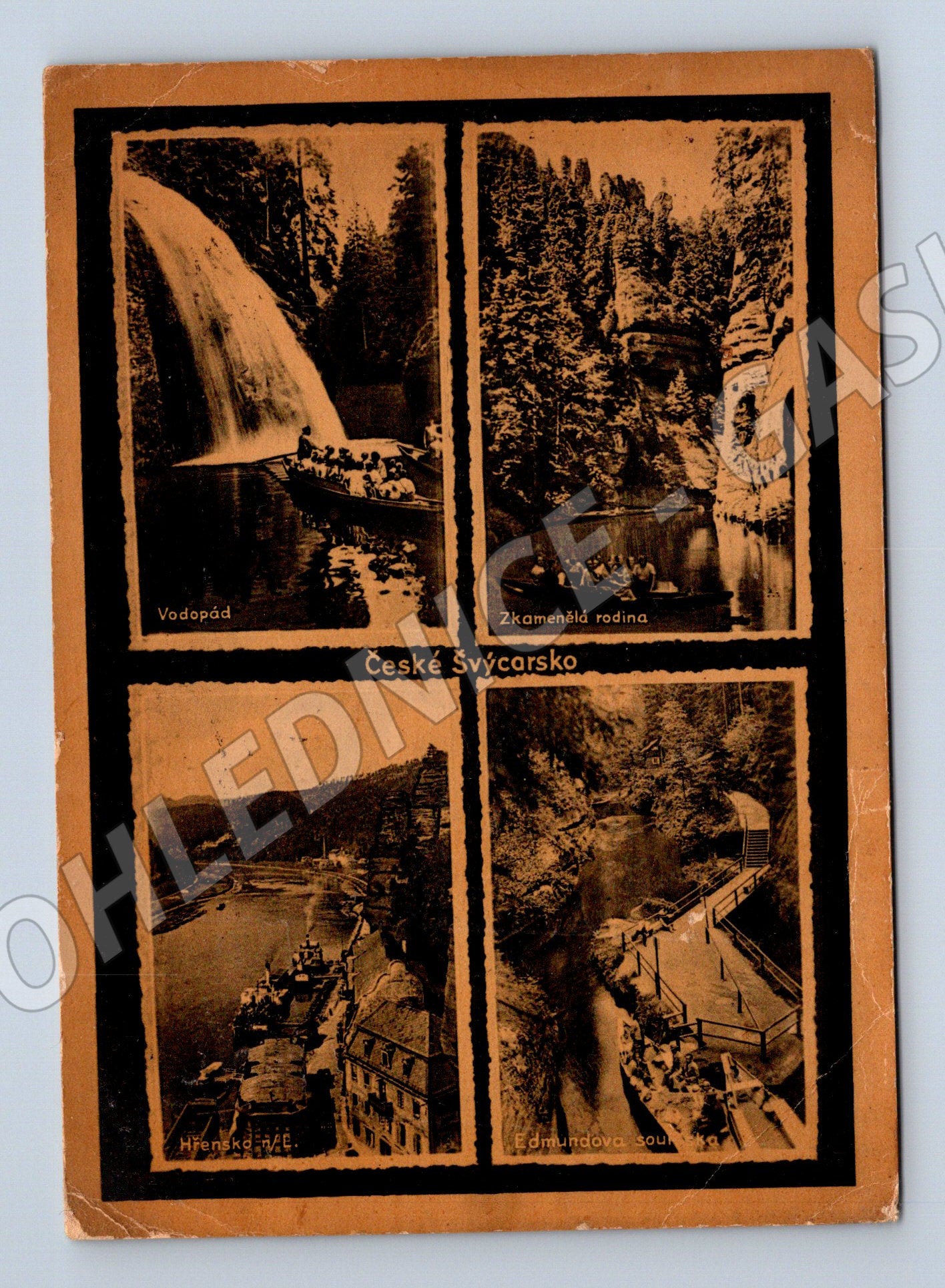 Postcard Bohemian Switzerland collage (M5139)