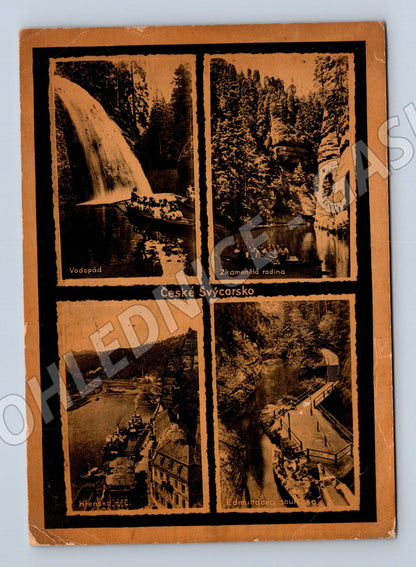 Postcard Bohemian Switzerland collage (M5139)