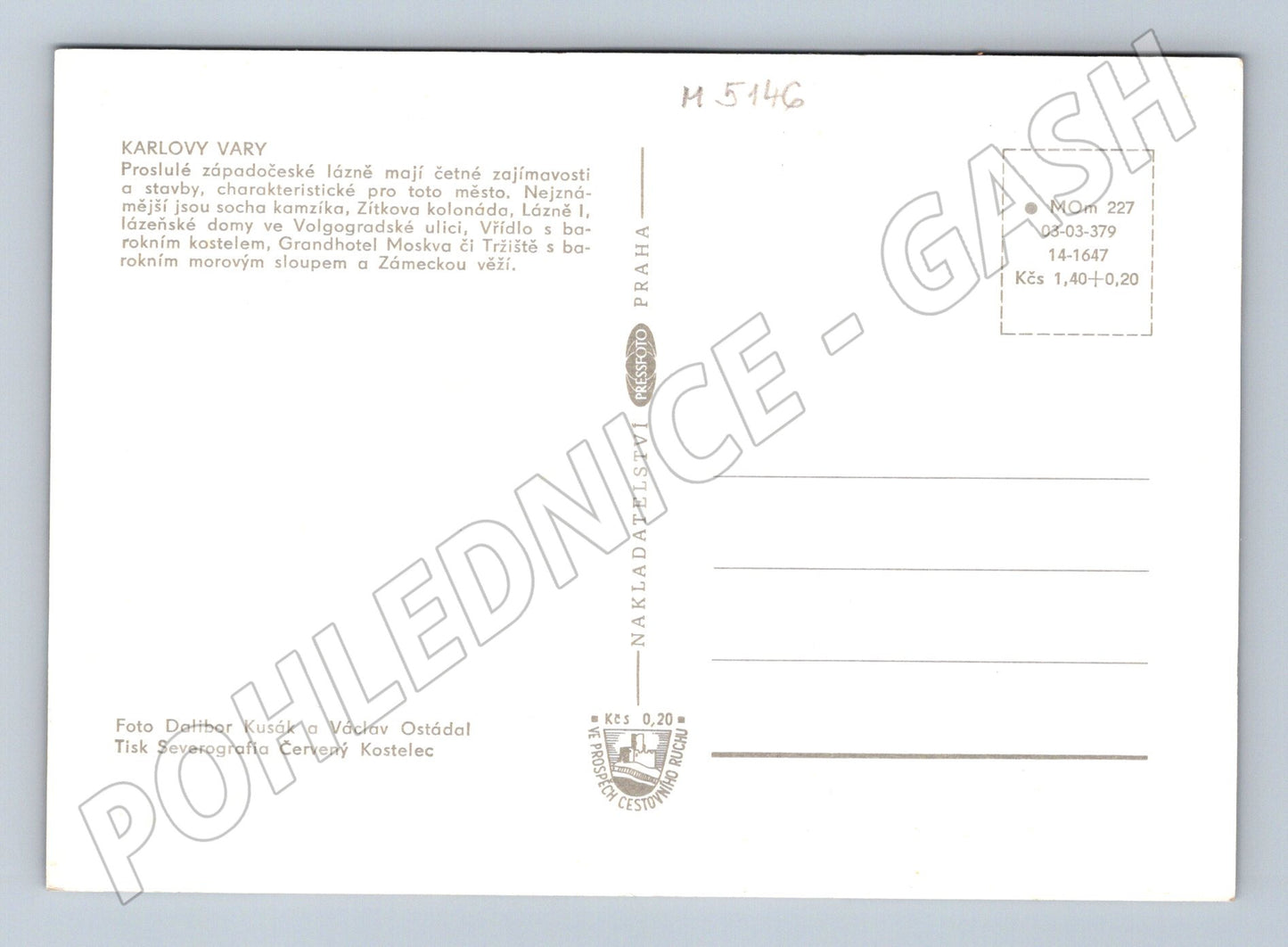 Postcard Karlovy Vary collage spa (M5146)