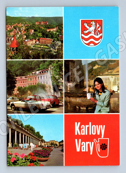 Pohlednice Karlovy Vary historická koláž (M5147)