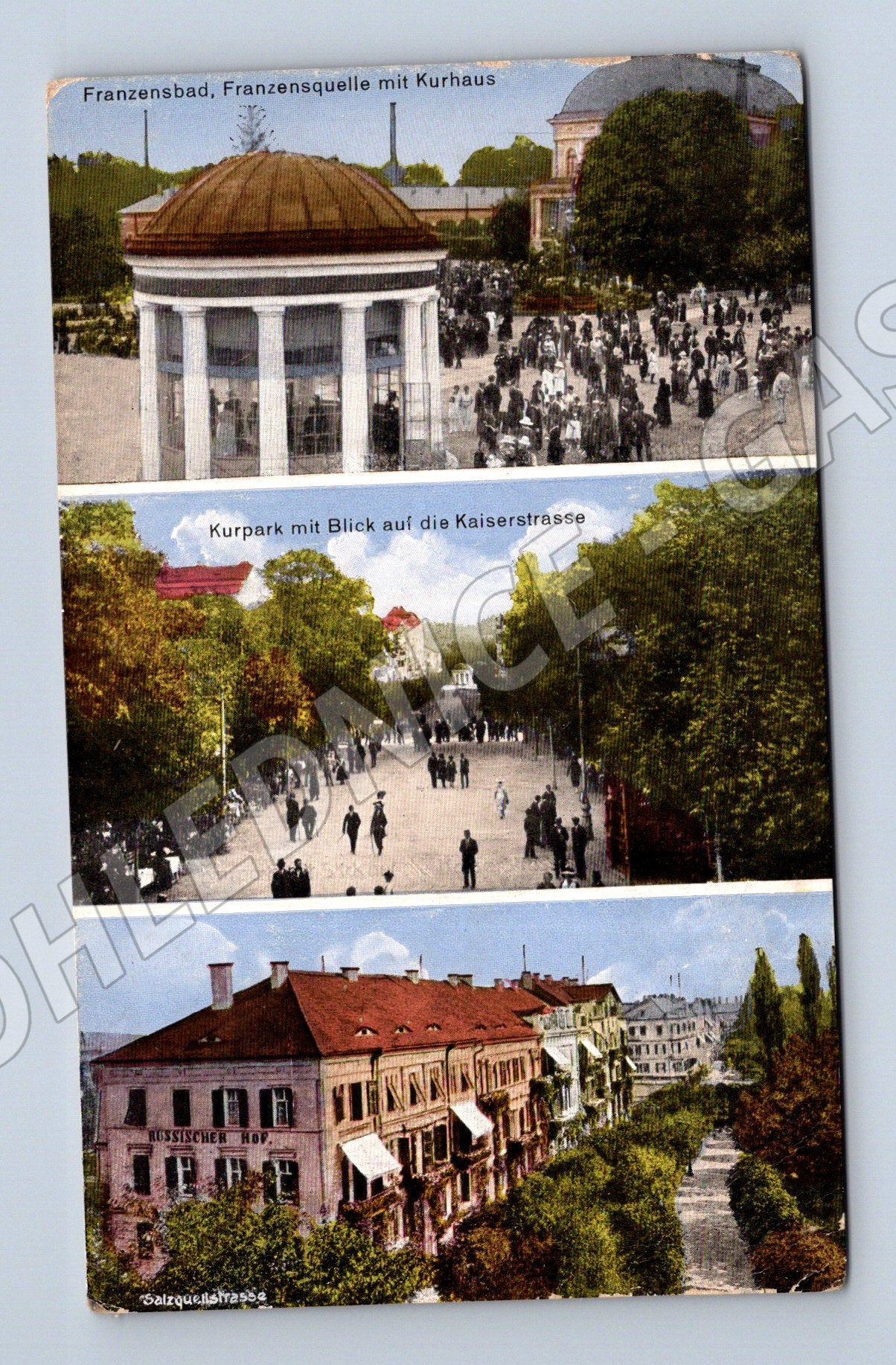 Postcard Františkovy Lázně 1926 colored (M5152)