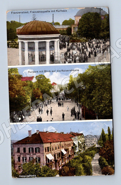 Postcard Františkovy Lázně 1926 colored (M5152)