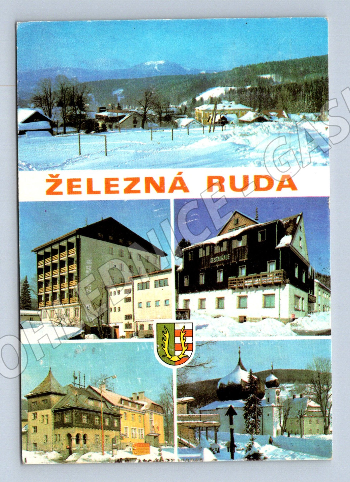 Postcard Železná Ruda winter 1976 (M5157)