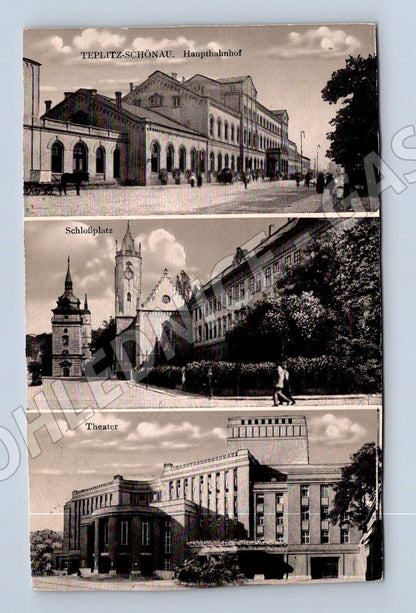 Pohlednice Teplice Šanov 1928 historická (M5158)