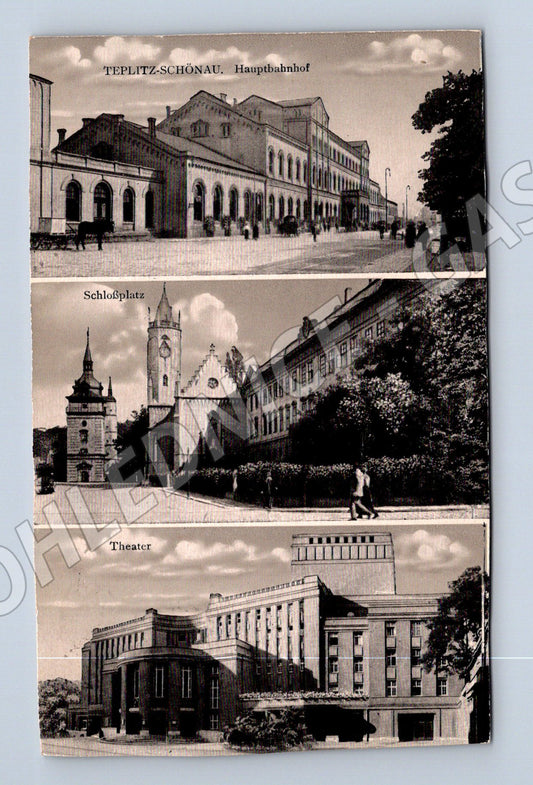 Pohlednice Teplice Šanov 1928 historická (M5158)