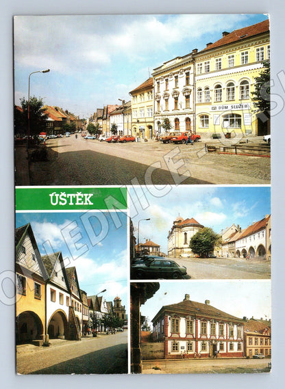 Postcard Úštěk historical center collage (M5162)