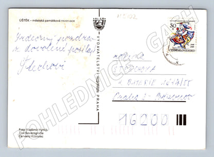 Postcard Úštěk historical center collage (M5162)