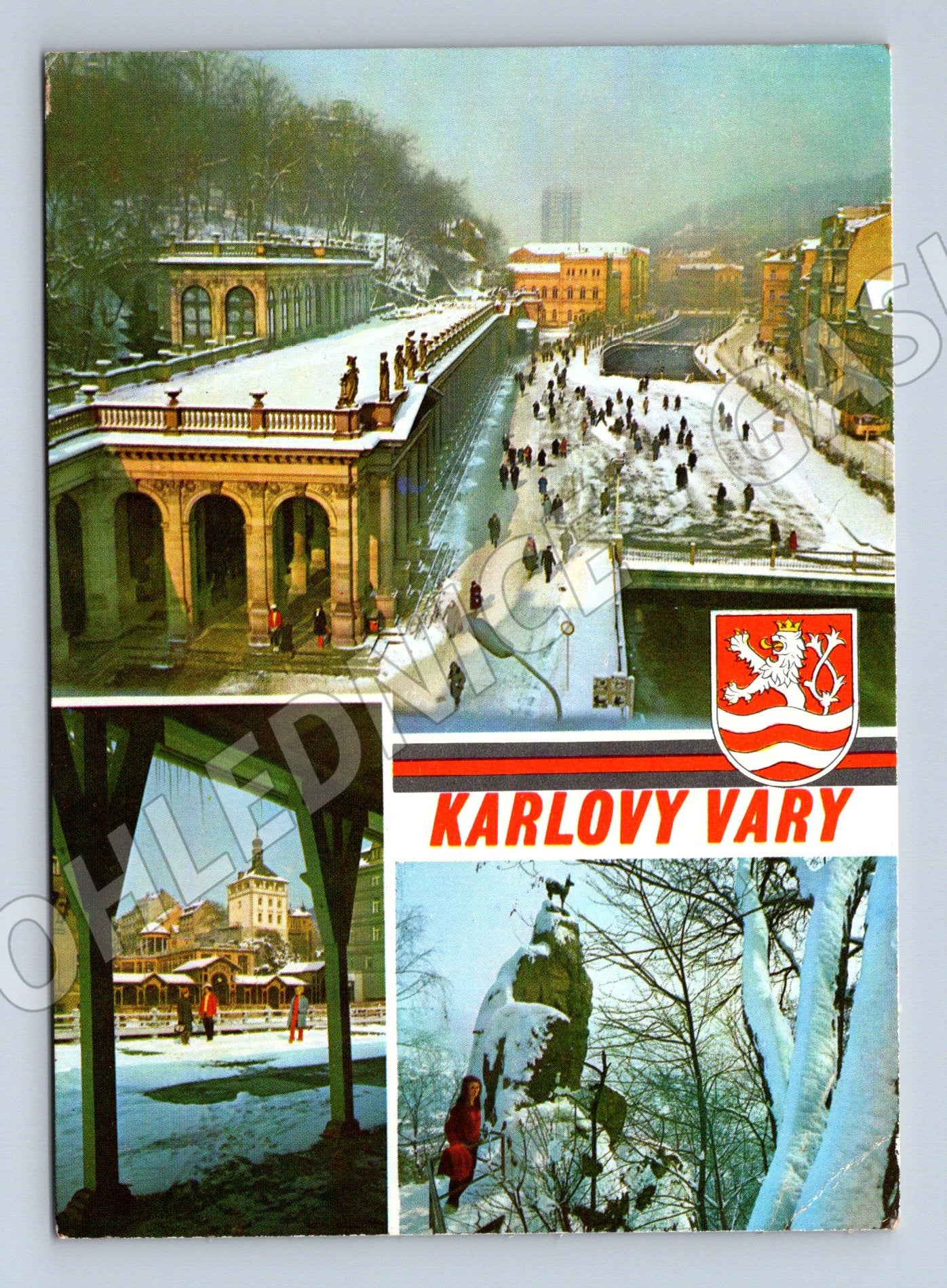 Postcard Karlovy Vary winter 1974 (M5166)