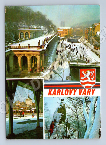 Postcard Karlovy Vary winter 1974 (M5166)