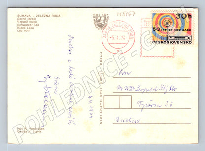 Postcard Železná Ruda Šumava 1974 (M5167)