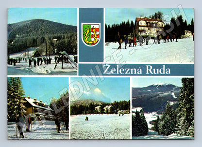 Pohlednice Železná Ruda zimní scenérie 1974 (M5168)